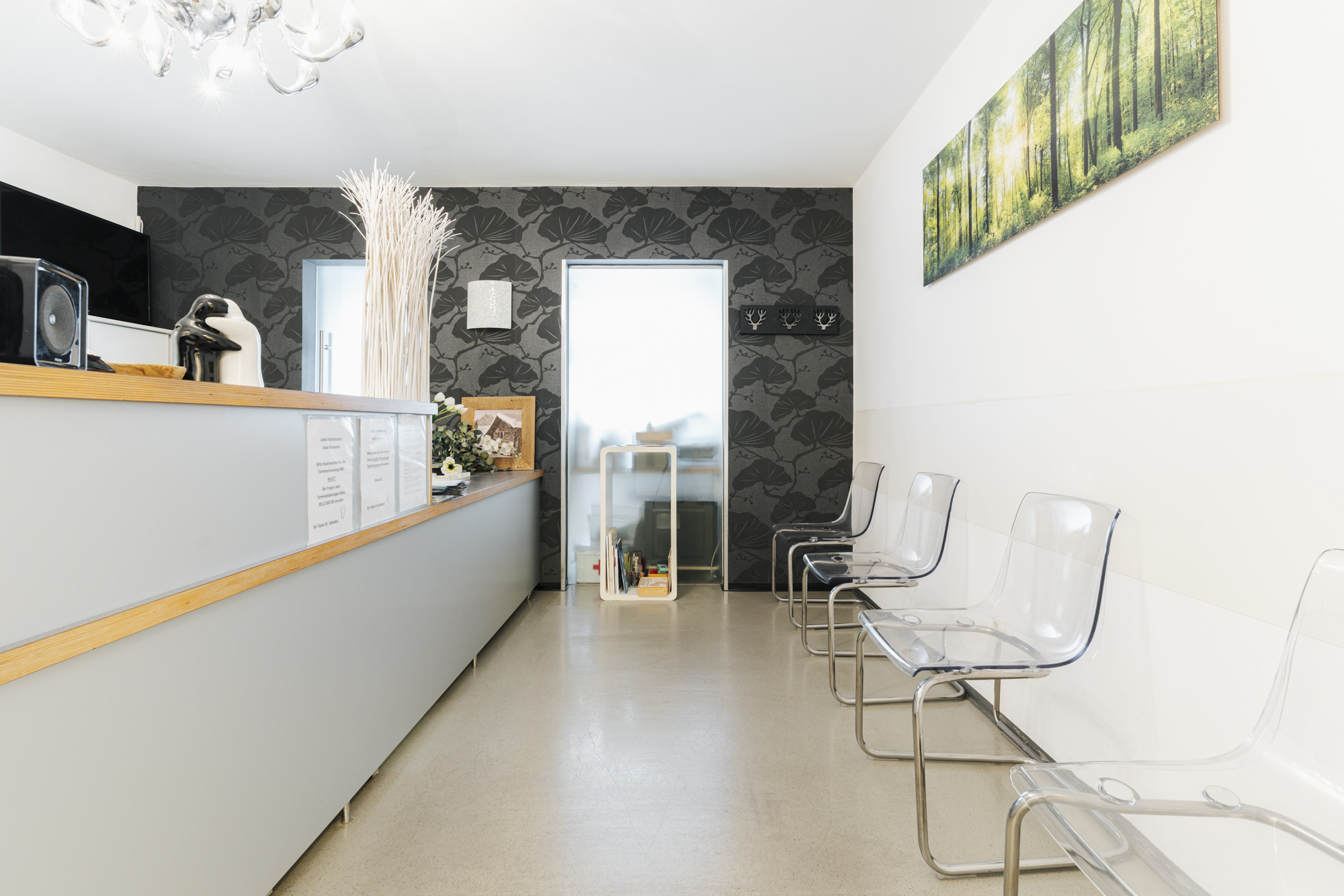Empfangsbereich der Praxis